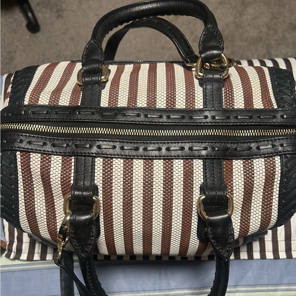 Henri Bendel Black and Brown Striped Women's Bag NWOT - Picture 3 of 5